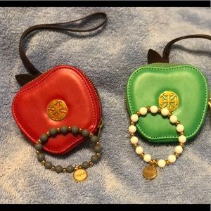 Rustic Cuff apple coin purse w/Bracelet.